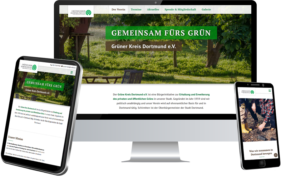 Verschiedene Ansichten des Projektes Grüne Kreis Dortmund e.V.
